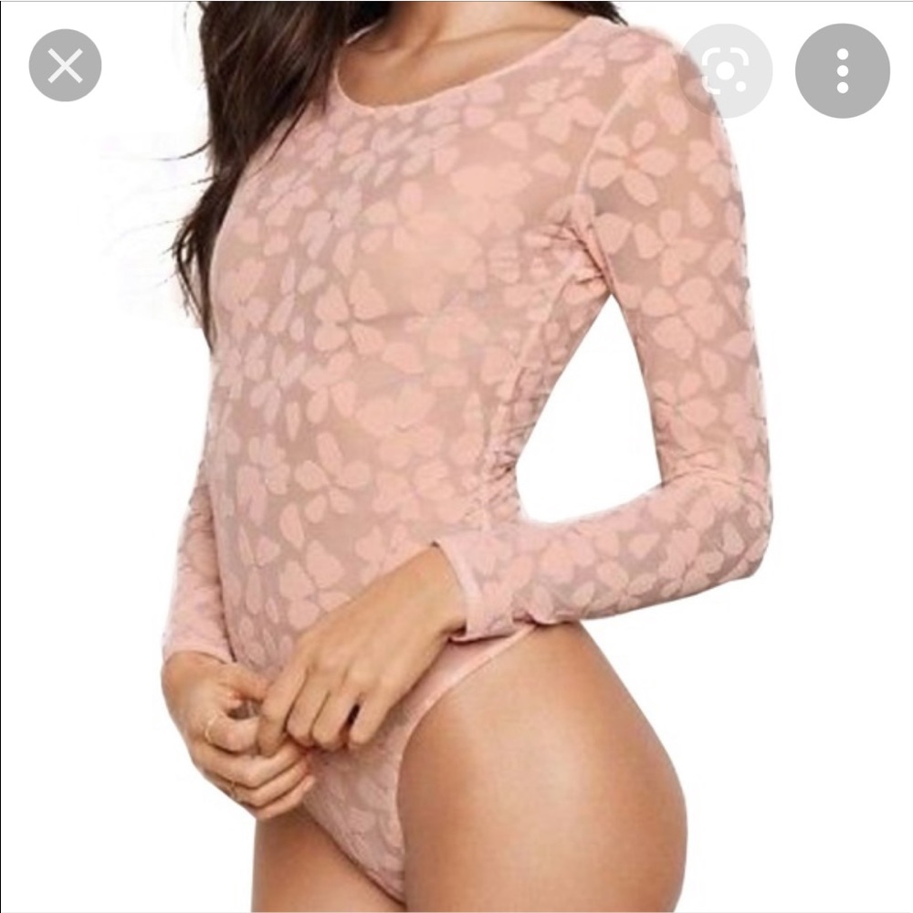 Victoria’s Secret long sleeve black/tan bodysuit
